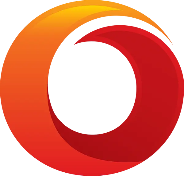 Red and Orange Swirl Logo Symbol