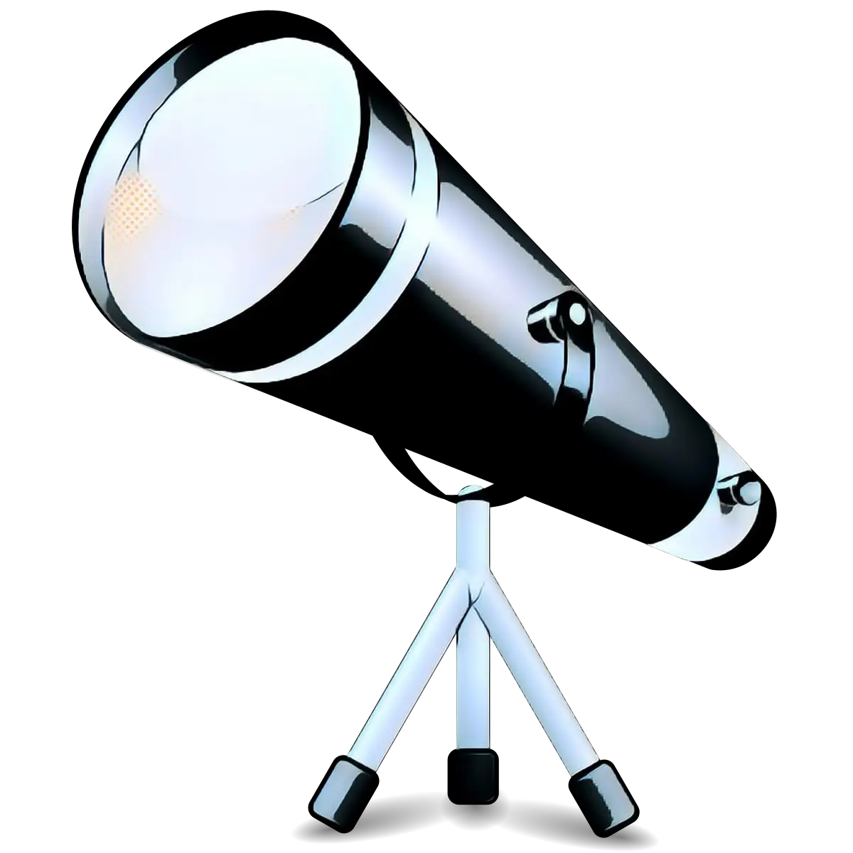 Black and Silver Telescope for Stargazing