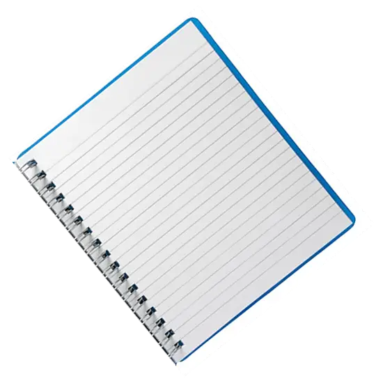 Open Spiral Notebook with Lined Pages