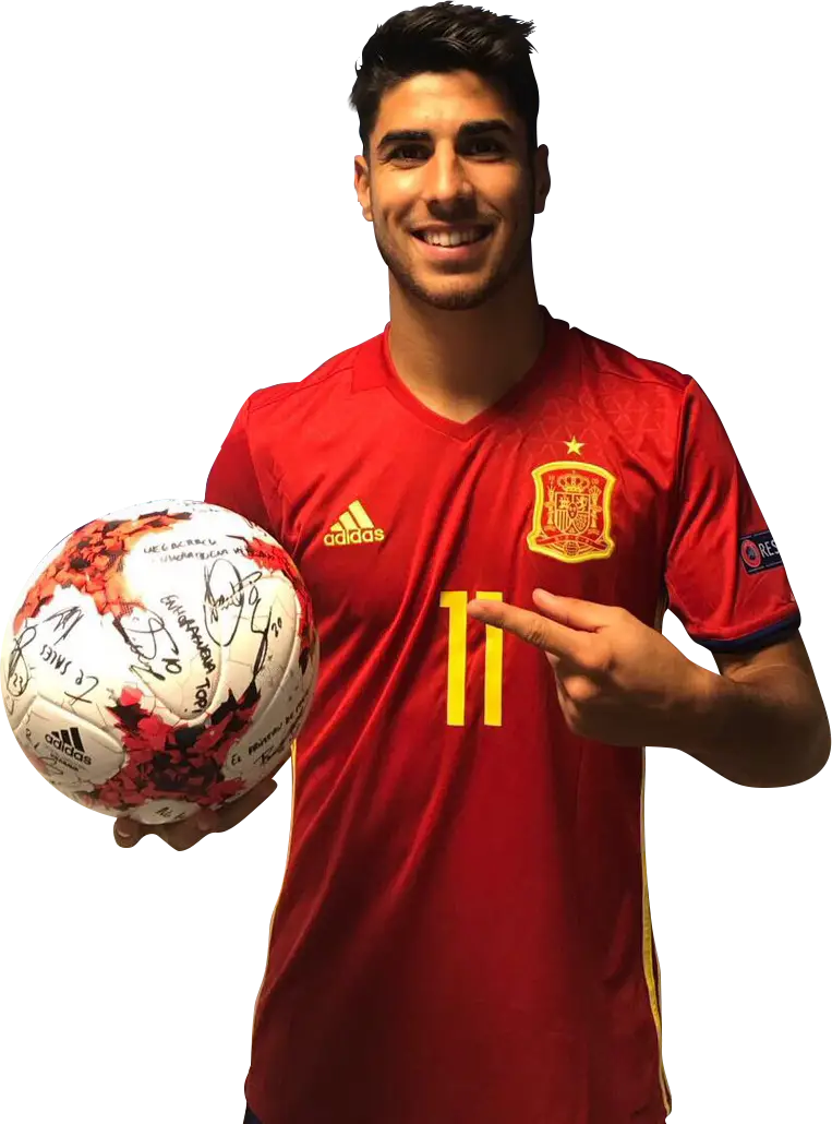 Soccer Player Holding Signed Football