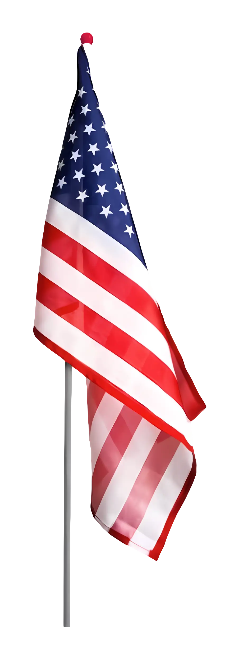United States Flag on Flagpole