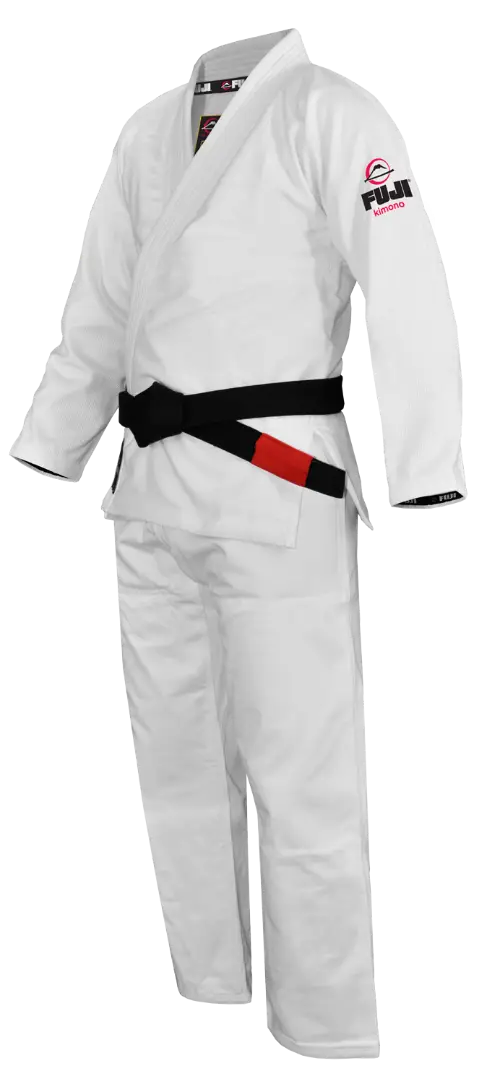 White Judo Uniform with Black Belt