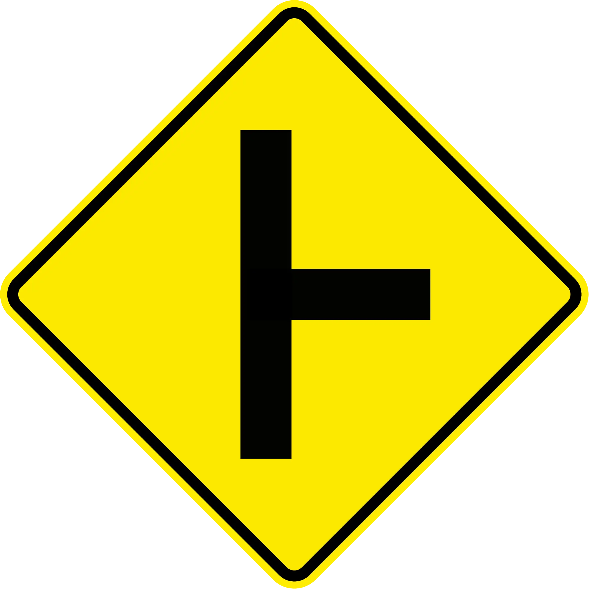 Intersection Warning Road Sign
