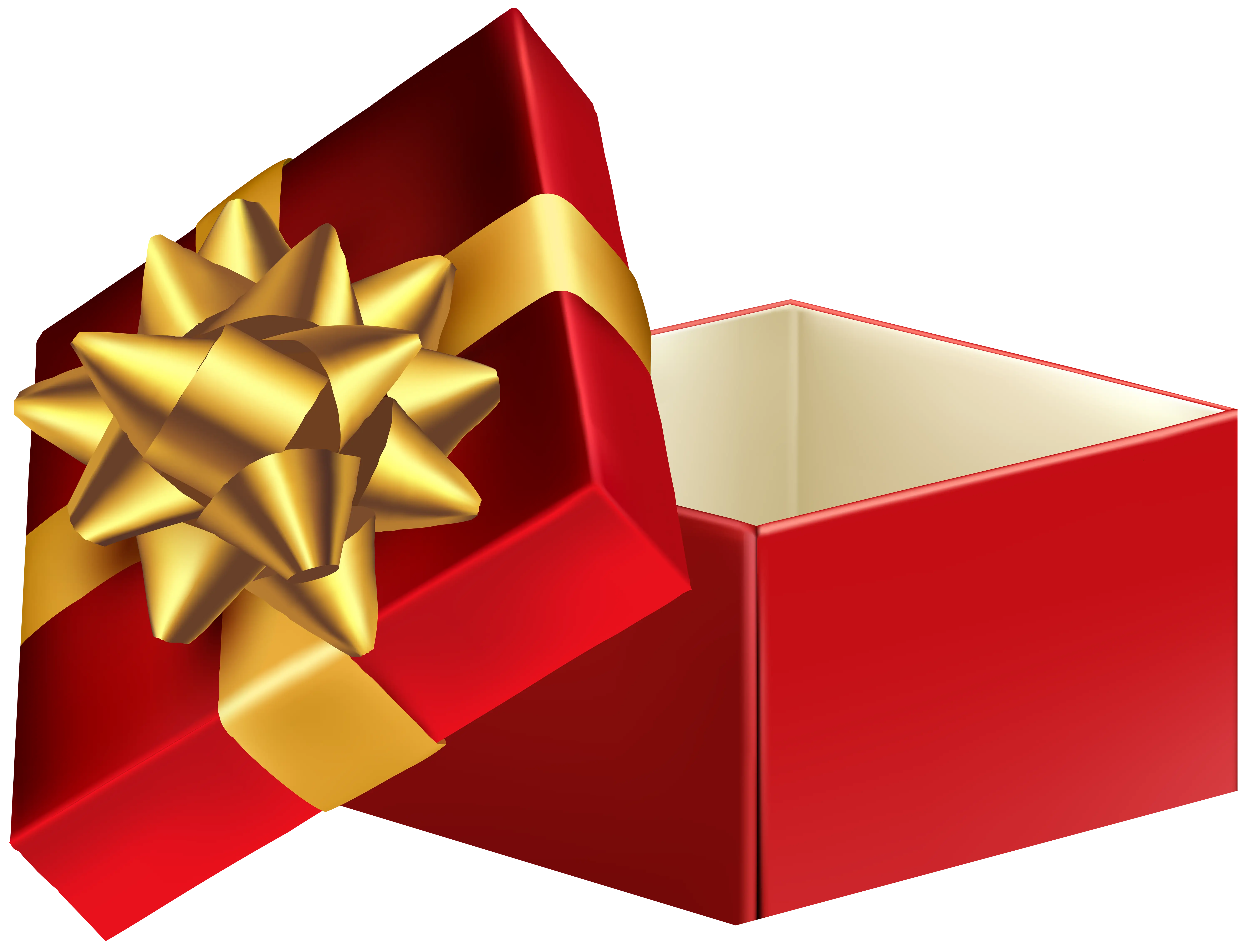 Red Gift Box with Golden Bow
