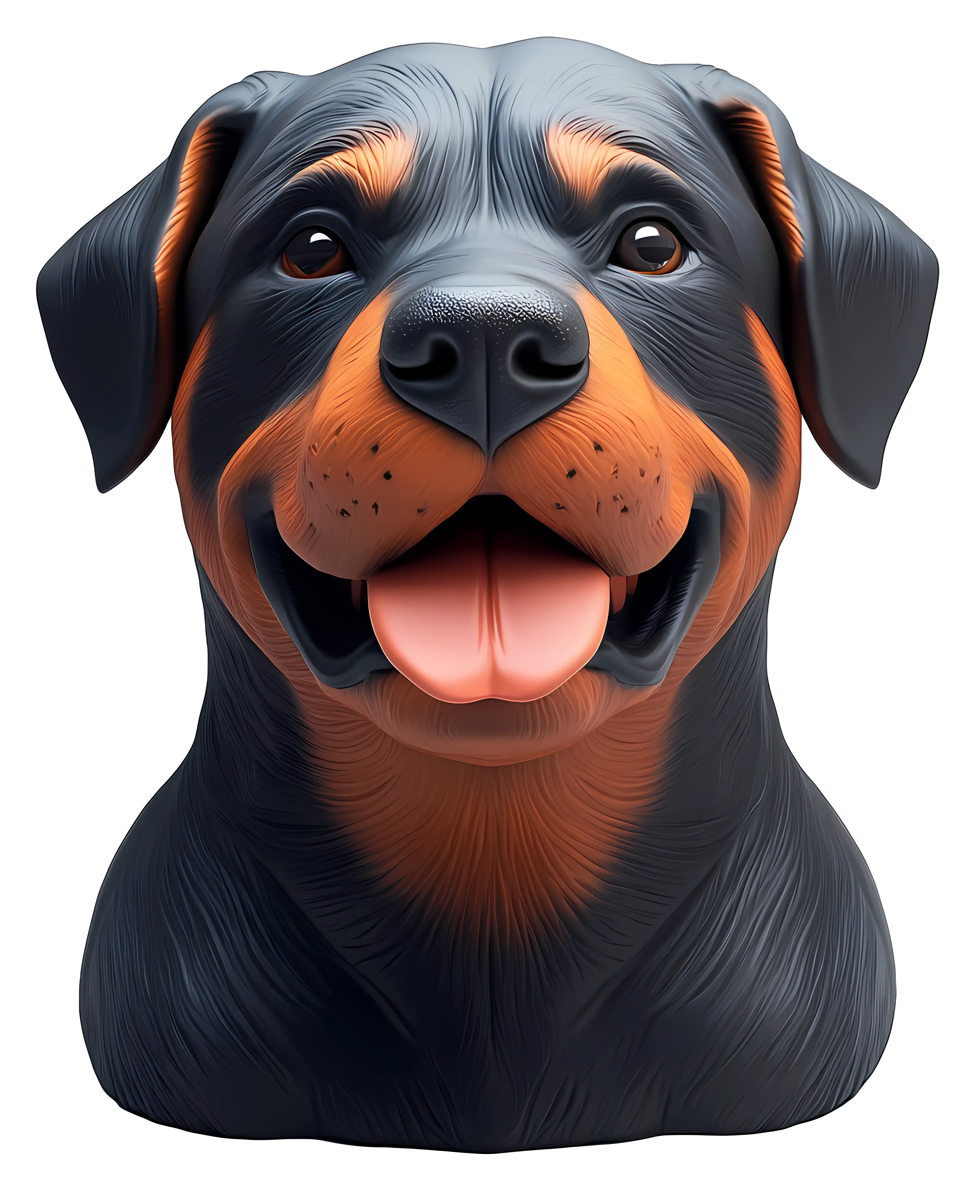 Happy Dog Portrait with Tongue Out