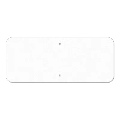 White Blank License Plate