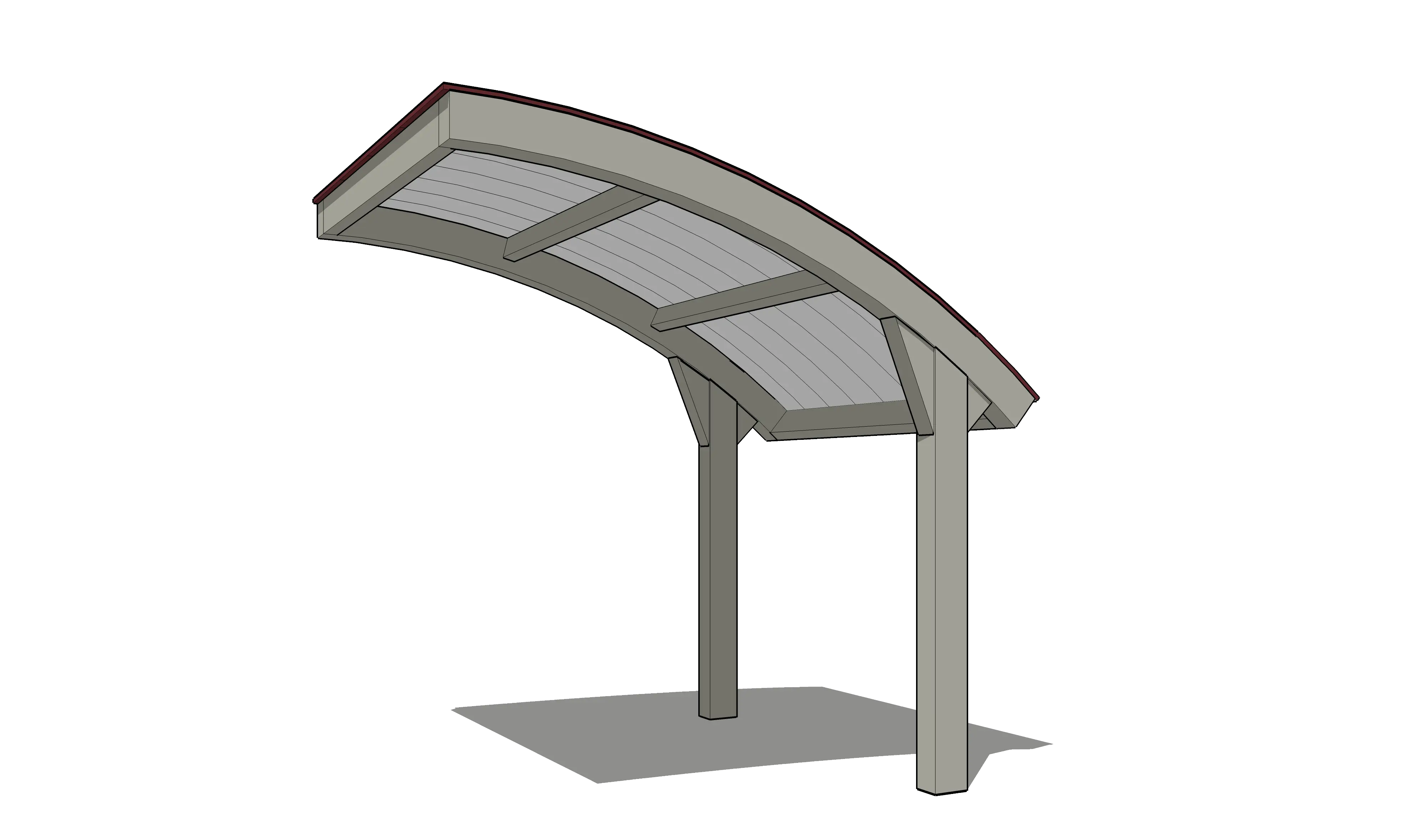 Curved Shelter Structure