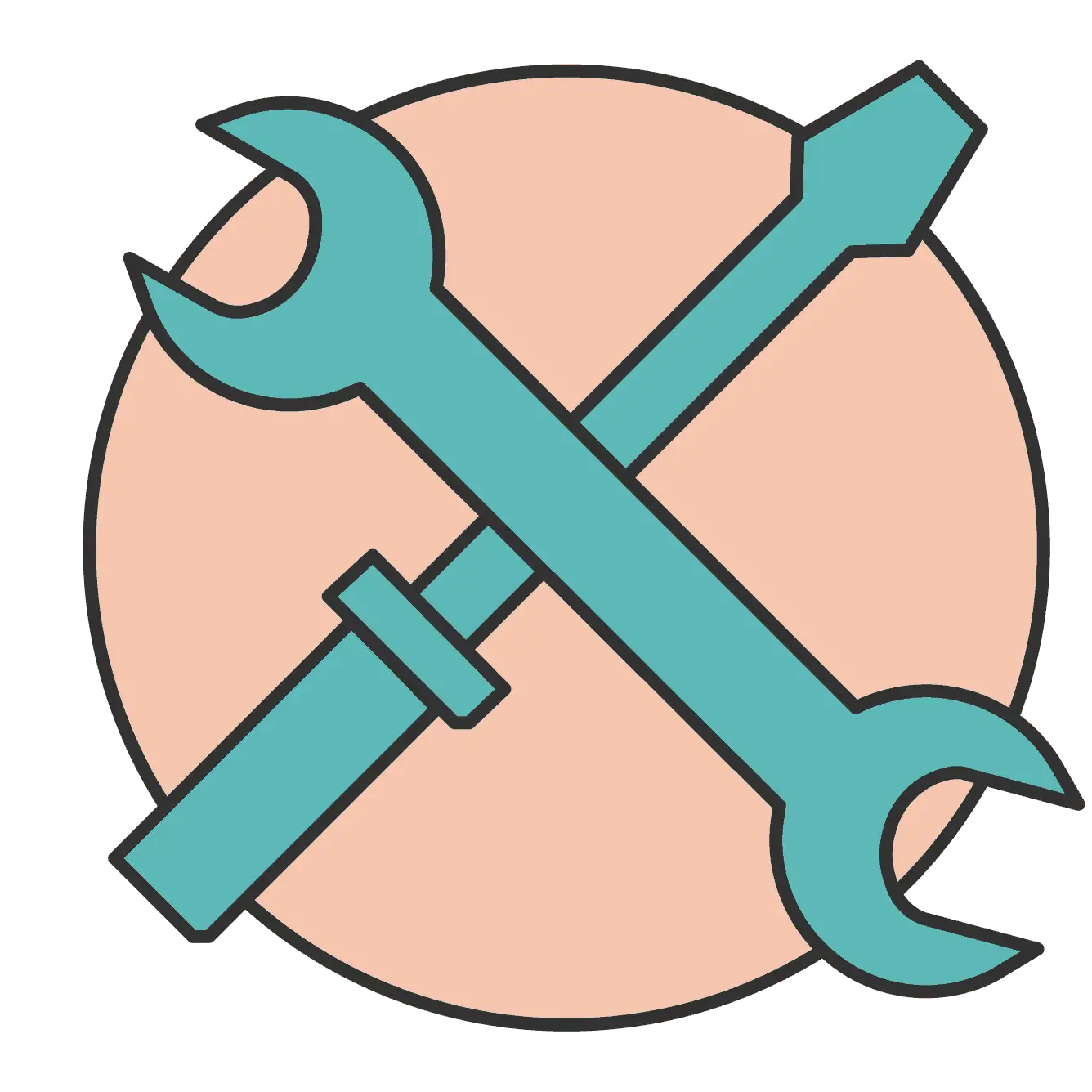 Wrench and Screwdriver Tool Icon