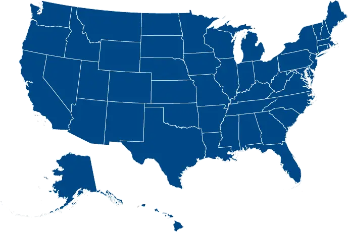 Blue United States Map