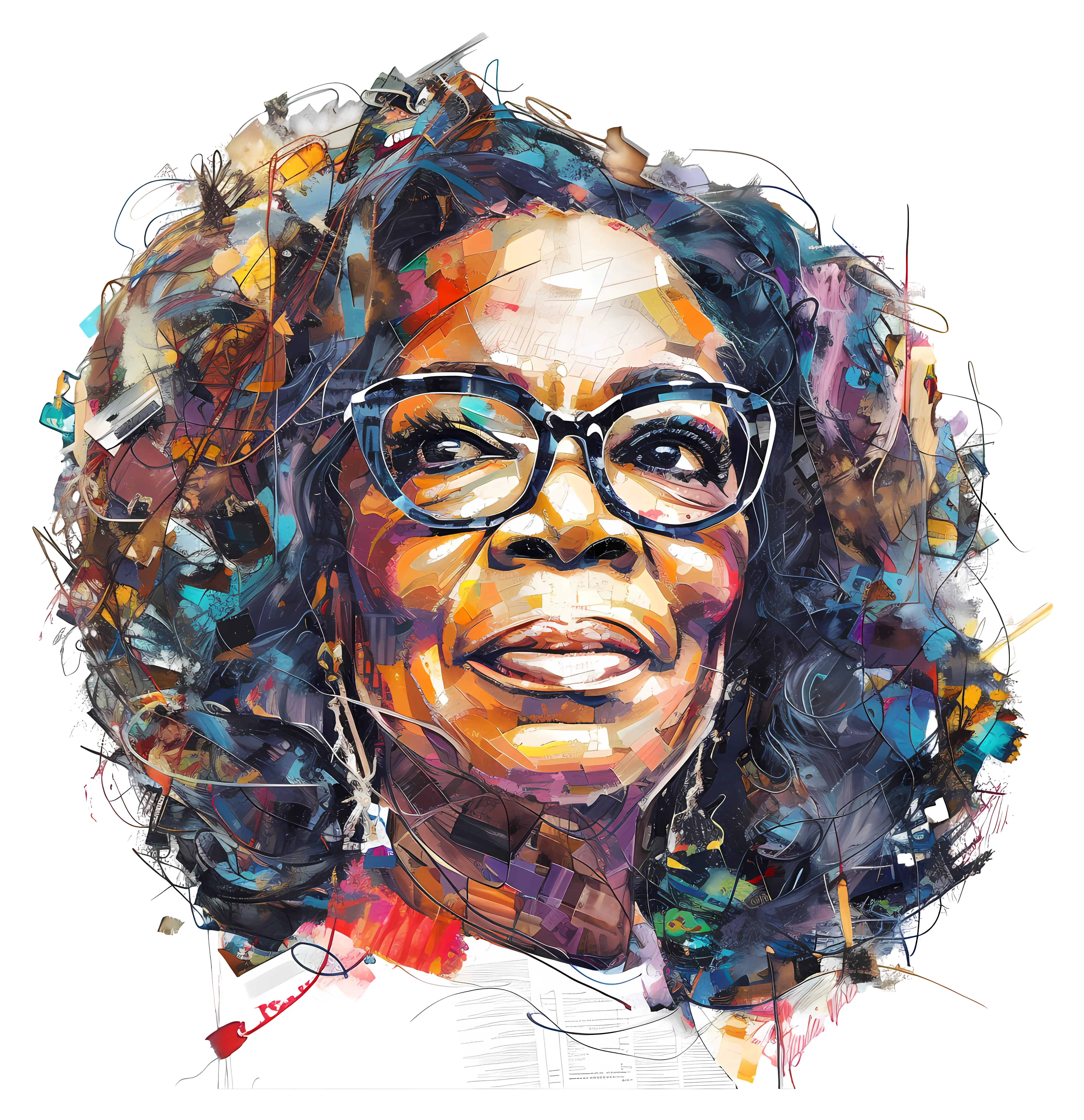 Colorful Digital Portrait Artistic Illustration