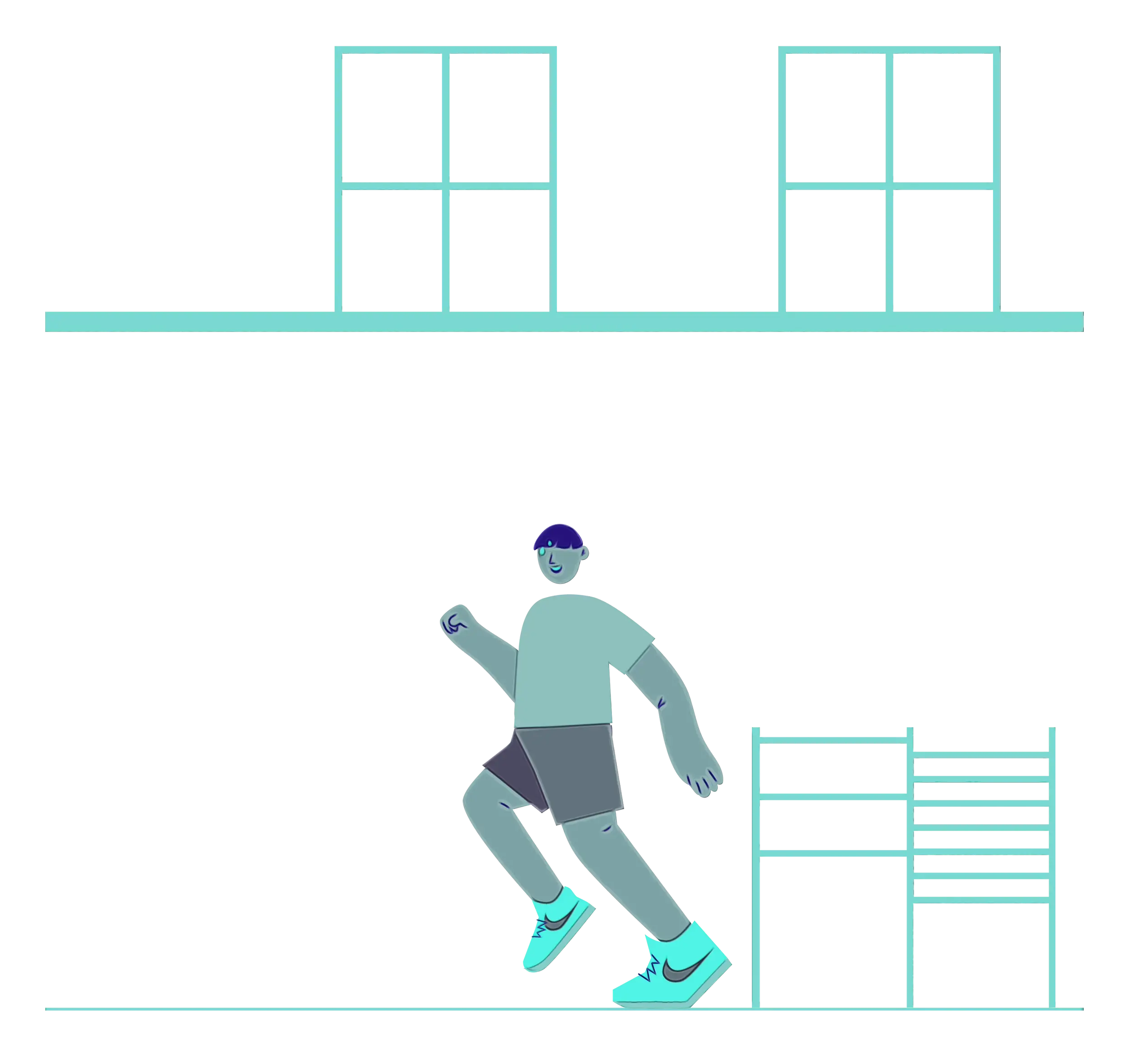 Street Workout Minimalist Illustration