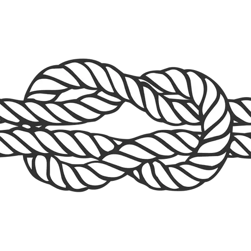 Twisted Rope Knot Illustration