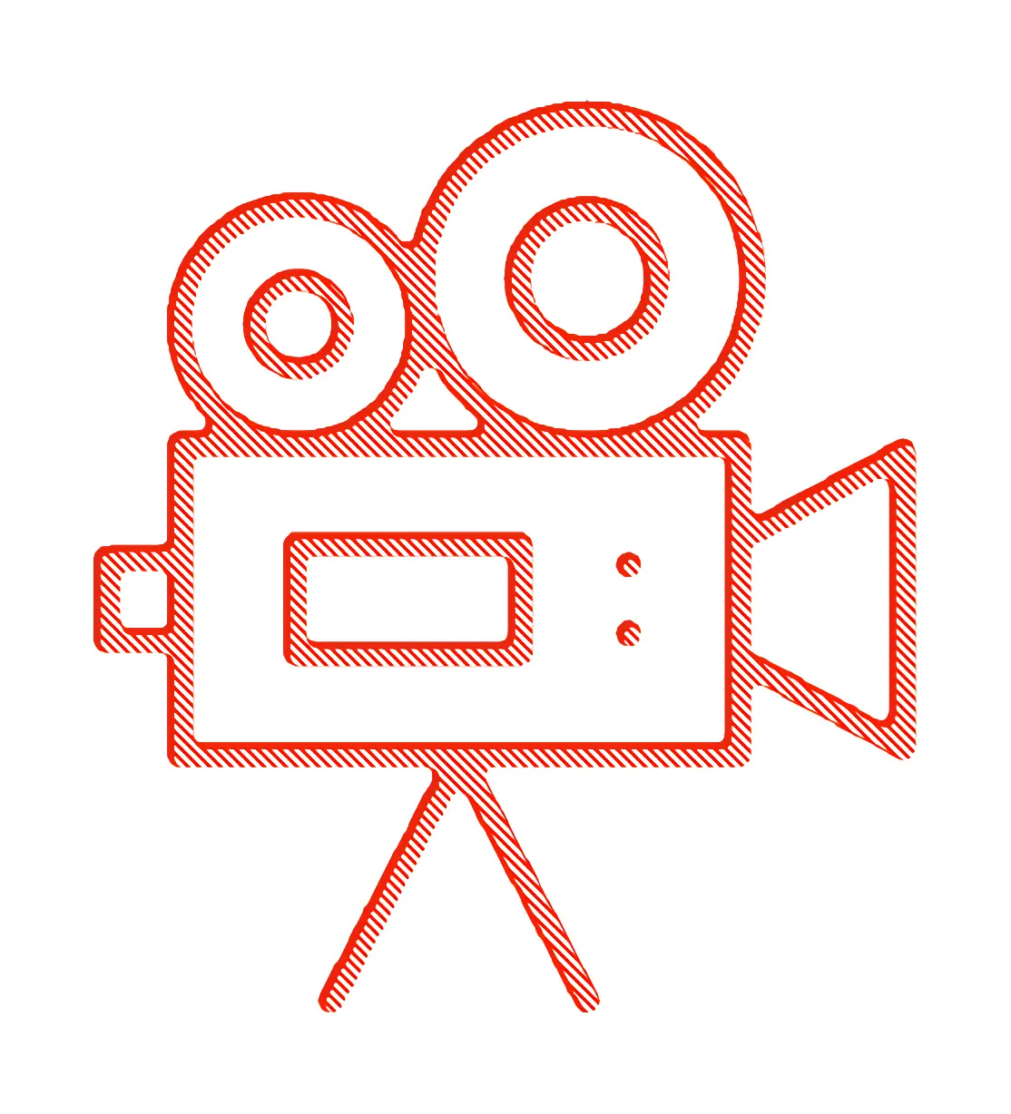 Red Vintage Camera Illustration