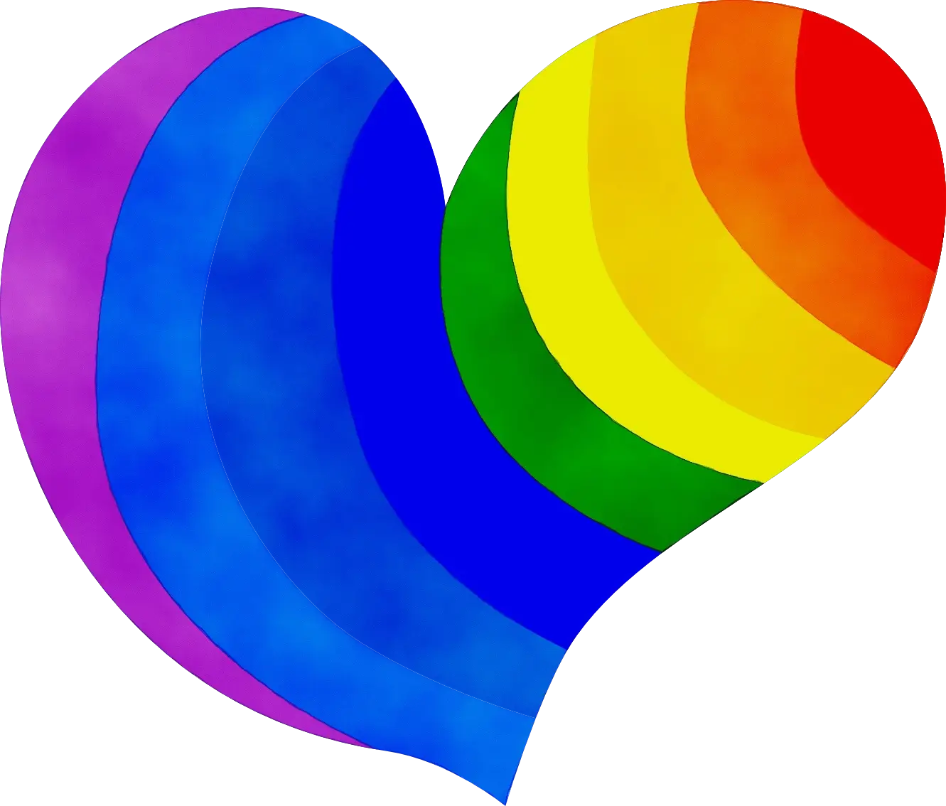 Colorful Rainbow Heart Illustration