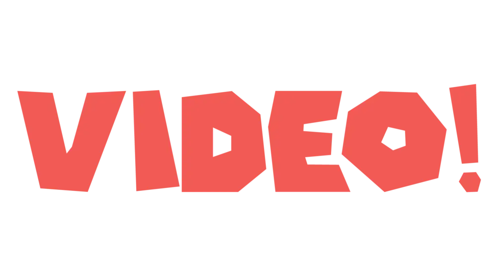 Bold Red Video Text Design