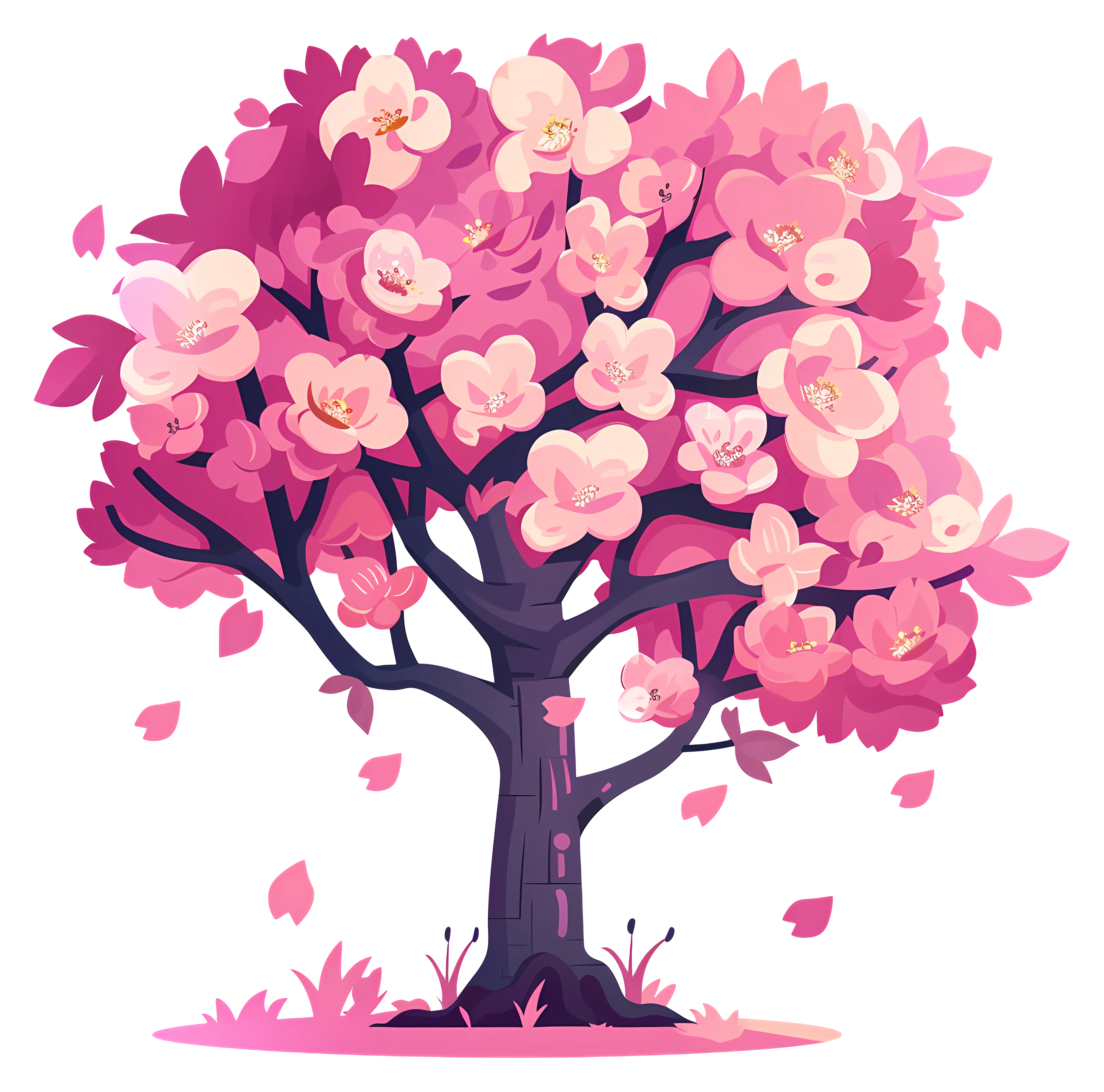 Cherry Blossom Tree in Full Bloom