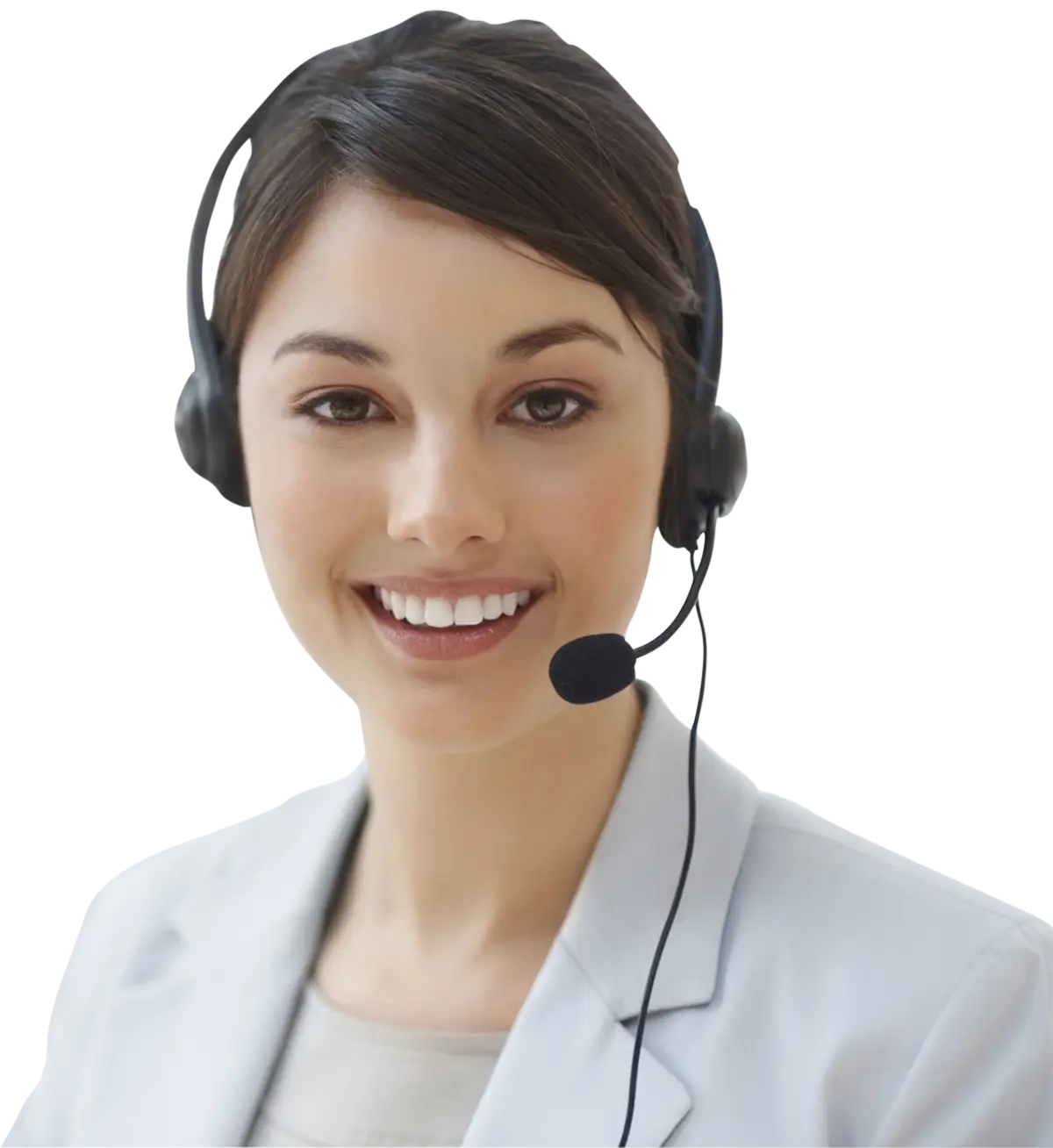 Customer Service Representative with Headset
