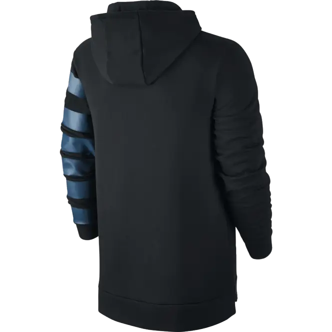Black Hoodie with Striped Sleeve for Casual Wear