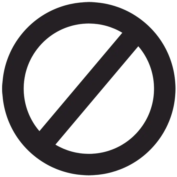 Black Prohibition Symbol Icon