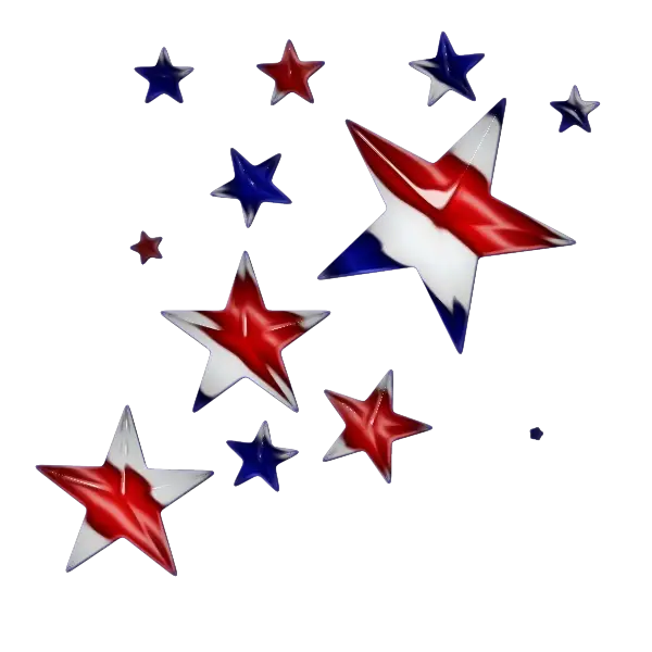 Red and Blue Patriotic Stars
