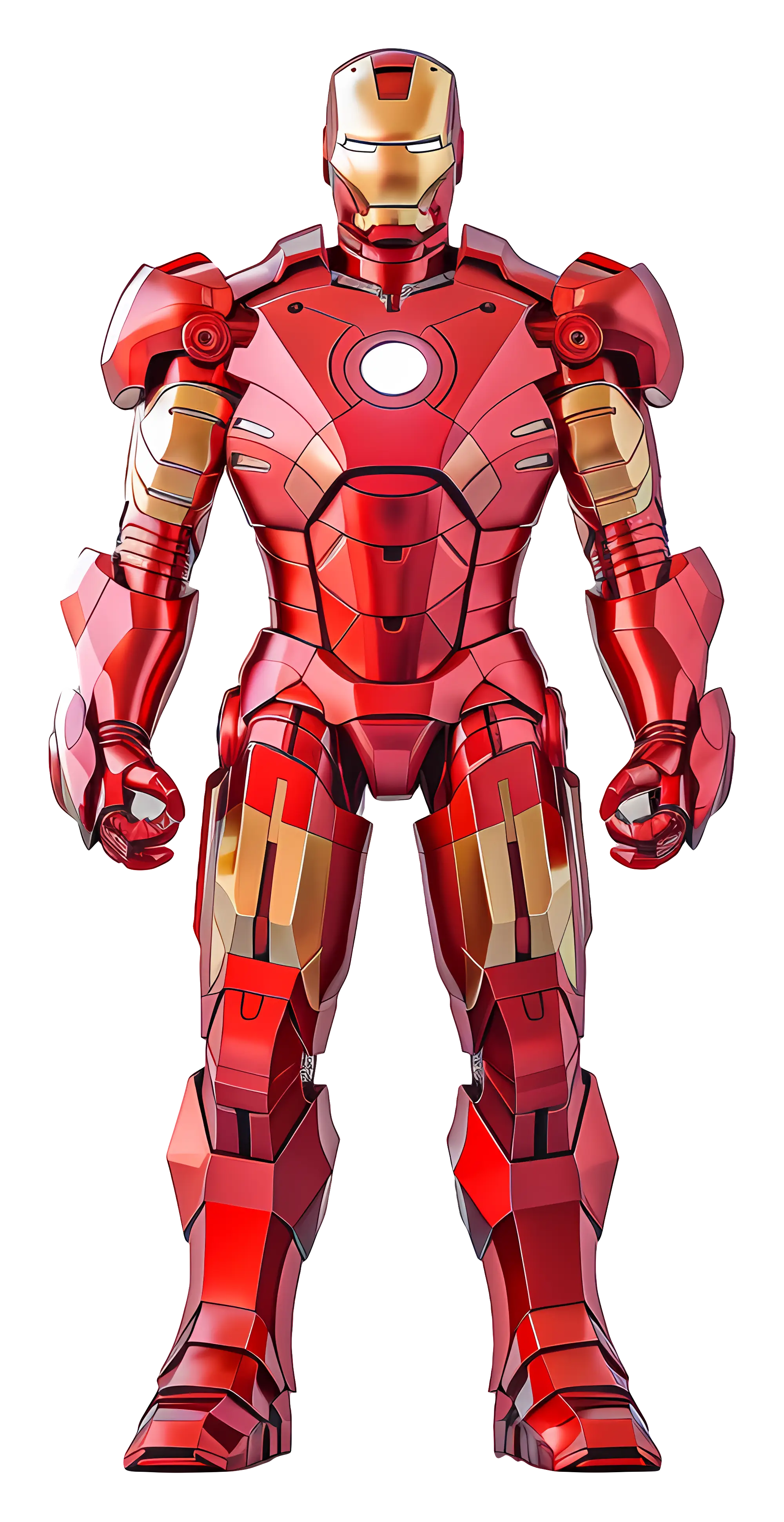 Red Metallic Robot Illustration