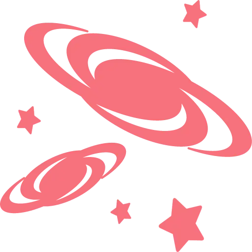 Pink Planets and Stars in Space