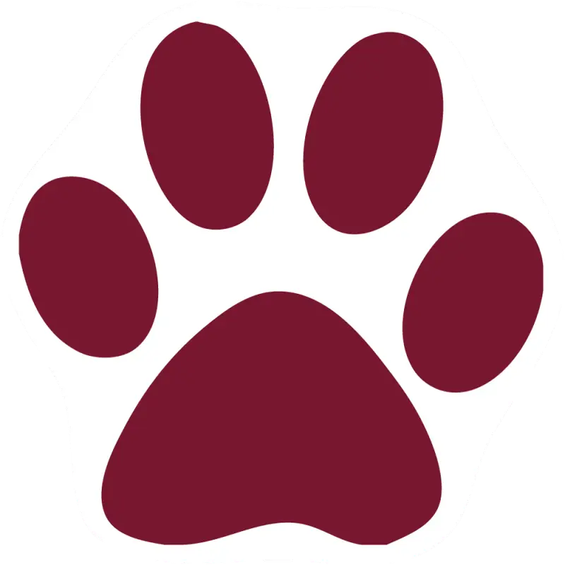Red Paw Print Illustration