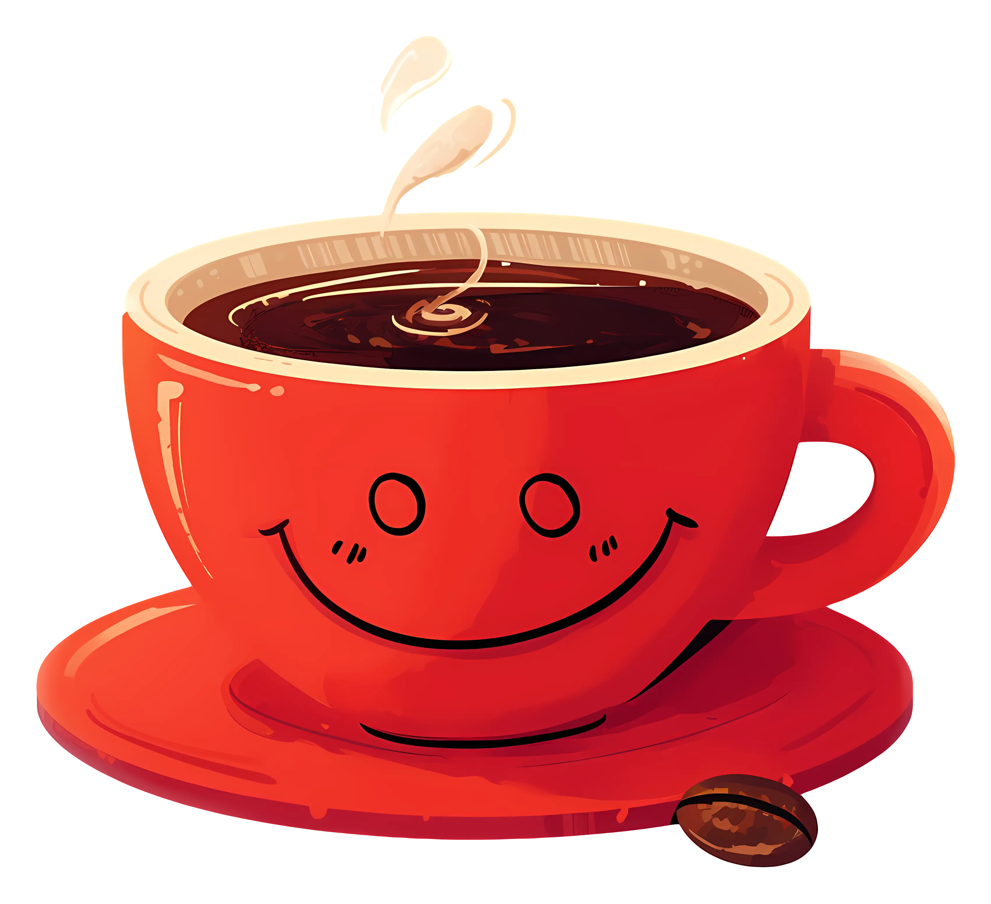 Smiling Red Coffee Cup