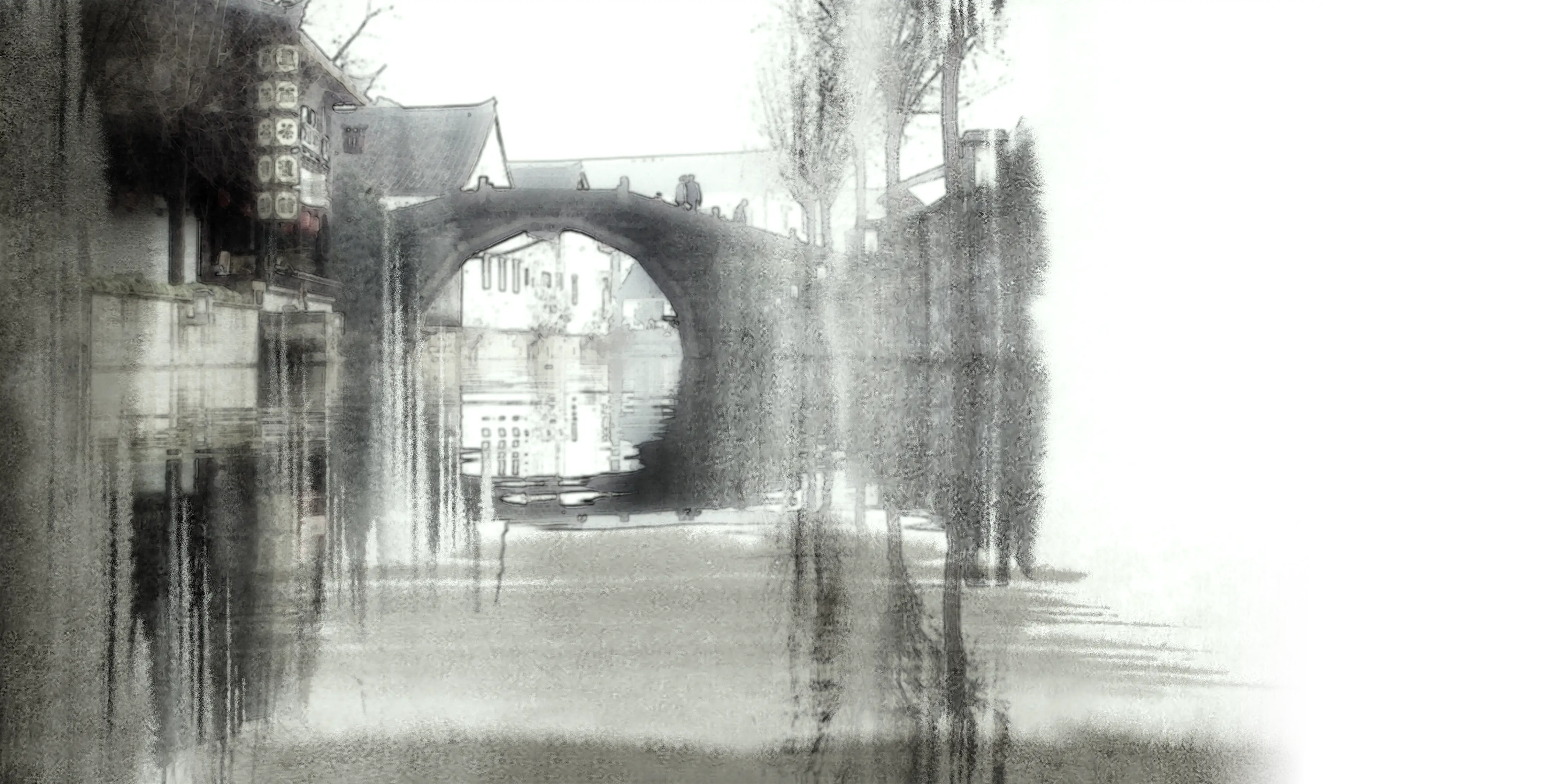 Watercolor Bridge Art
