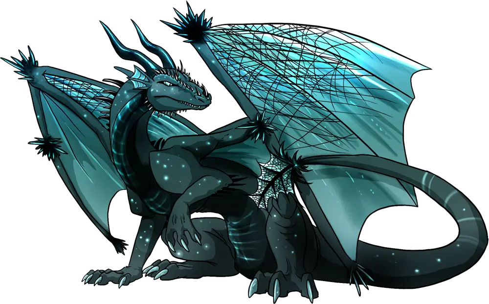 Majestic Blue Dragon with Wings