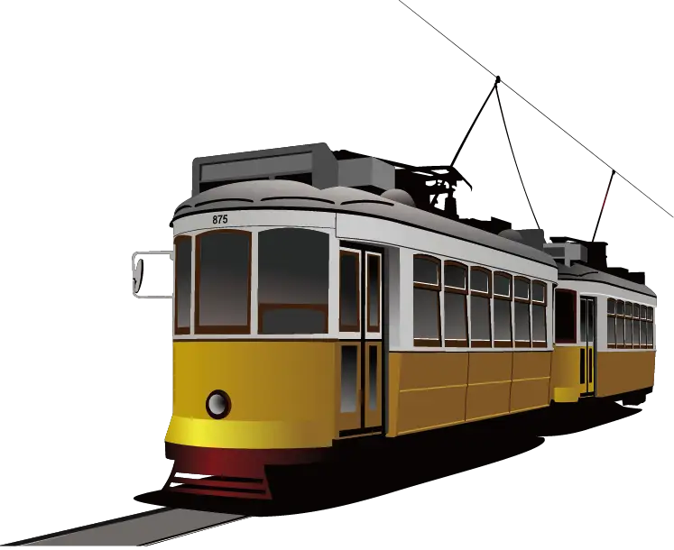 Yellow Tram Illustration