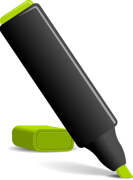 Bright Green Highlighter Marker