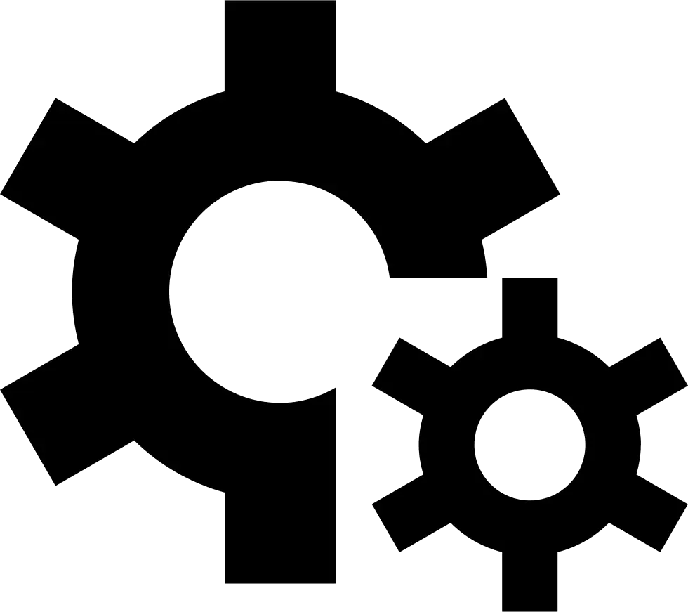 Black Gears Icon Design
