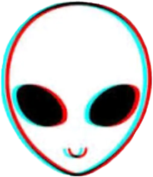 Alien Face with 3D Effect Illustration