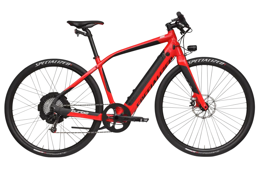 Red Electric Bike Design Illustration