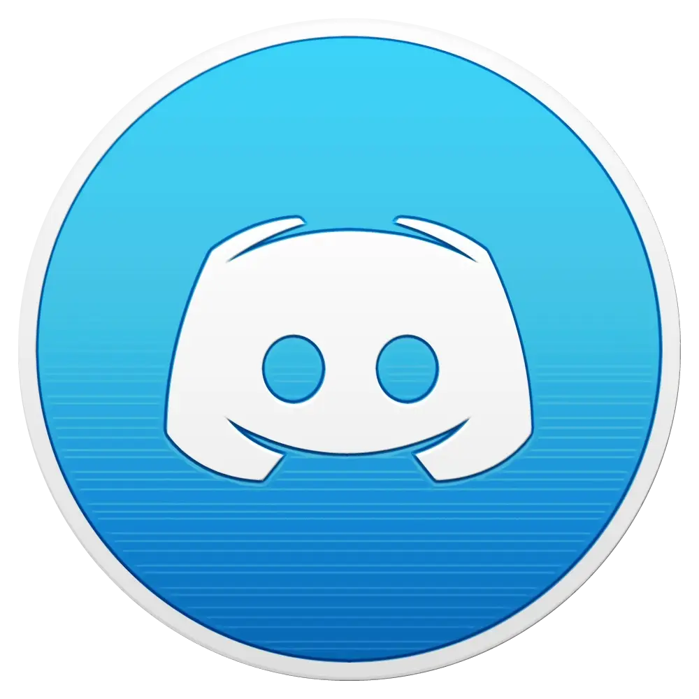 Discord Blue Circle Logo Design