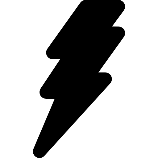 Black Lightning Bolt Symbol