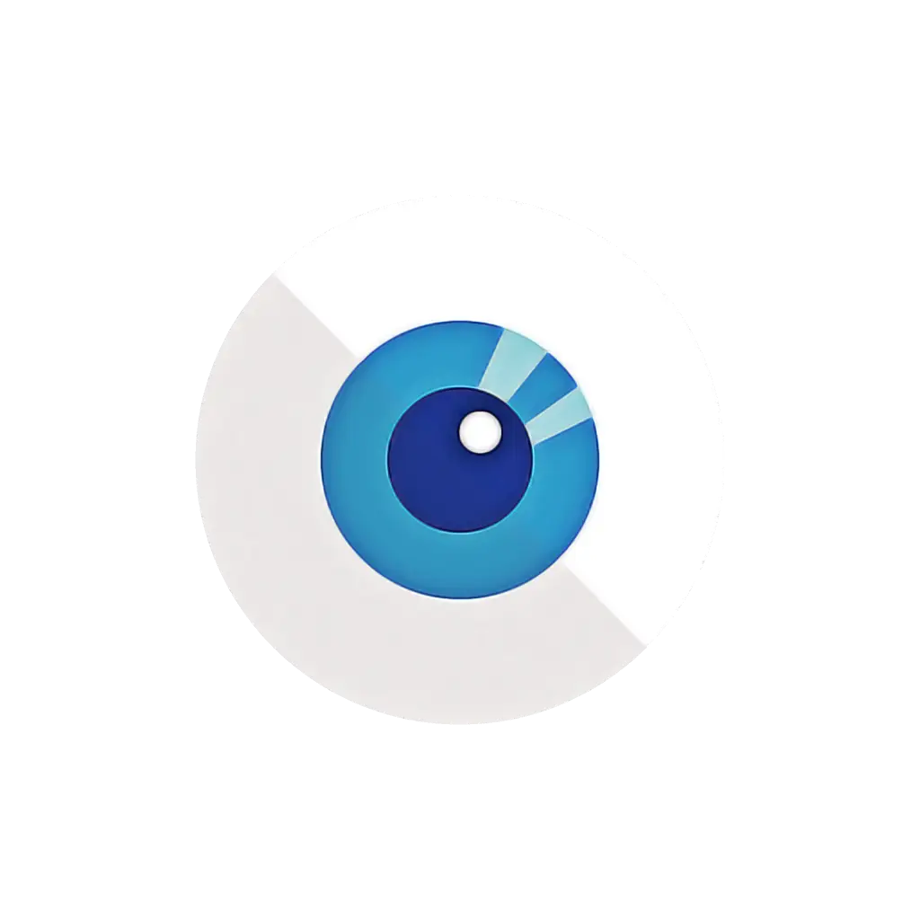 Blue Cartoon Eye Illustration