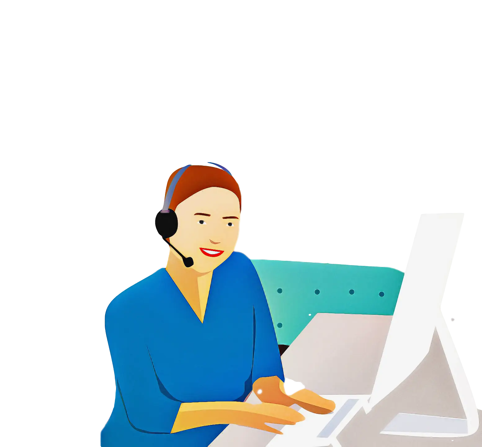 Customer Service Representative Illustration