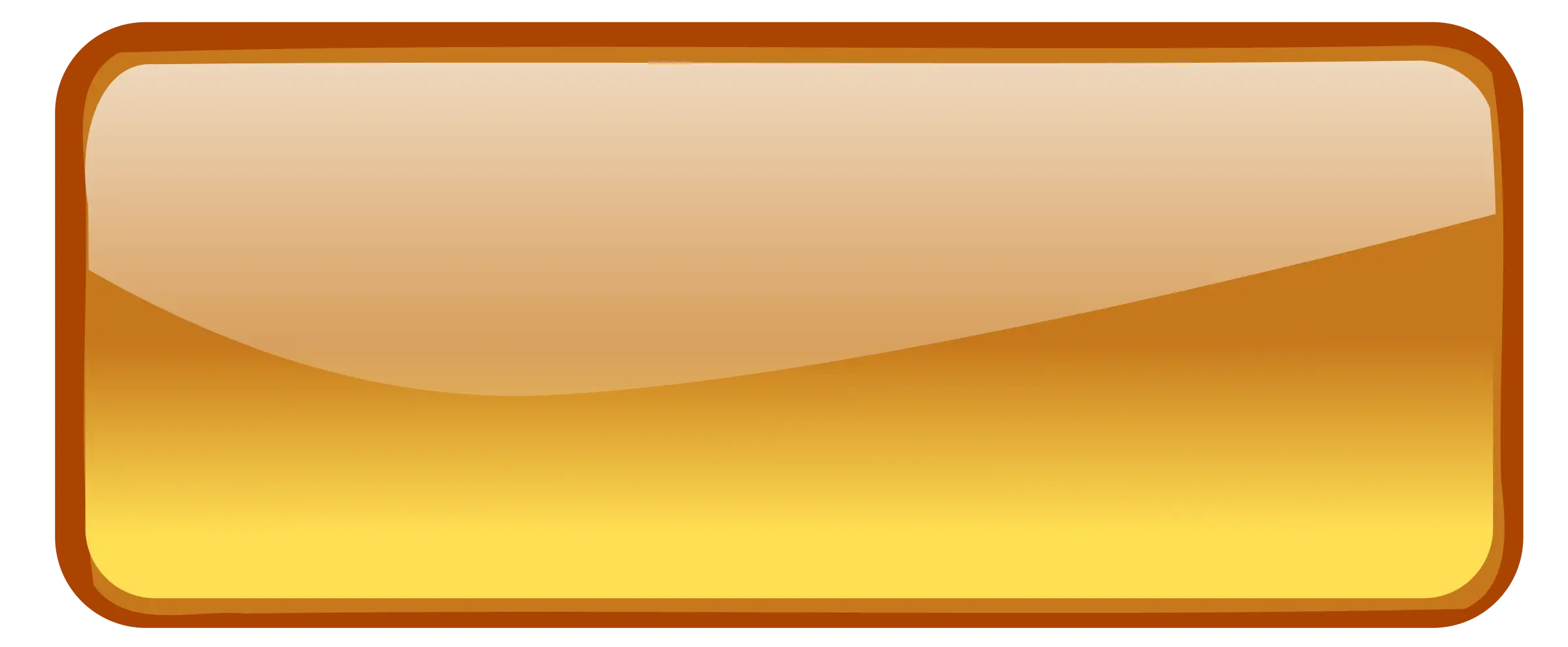 Glossy Yellow Rectangle Button