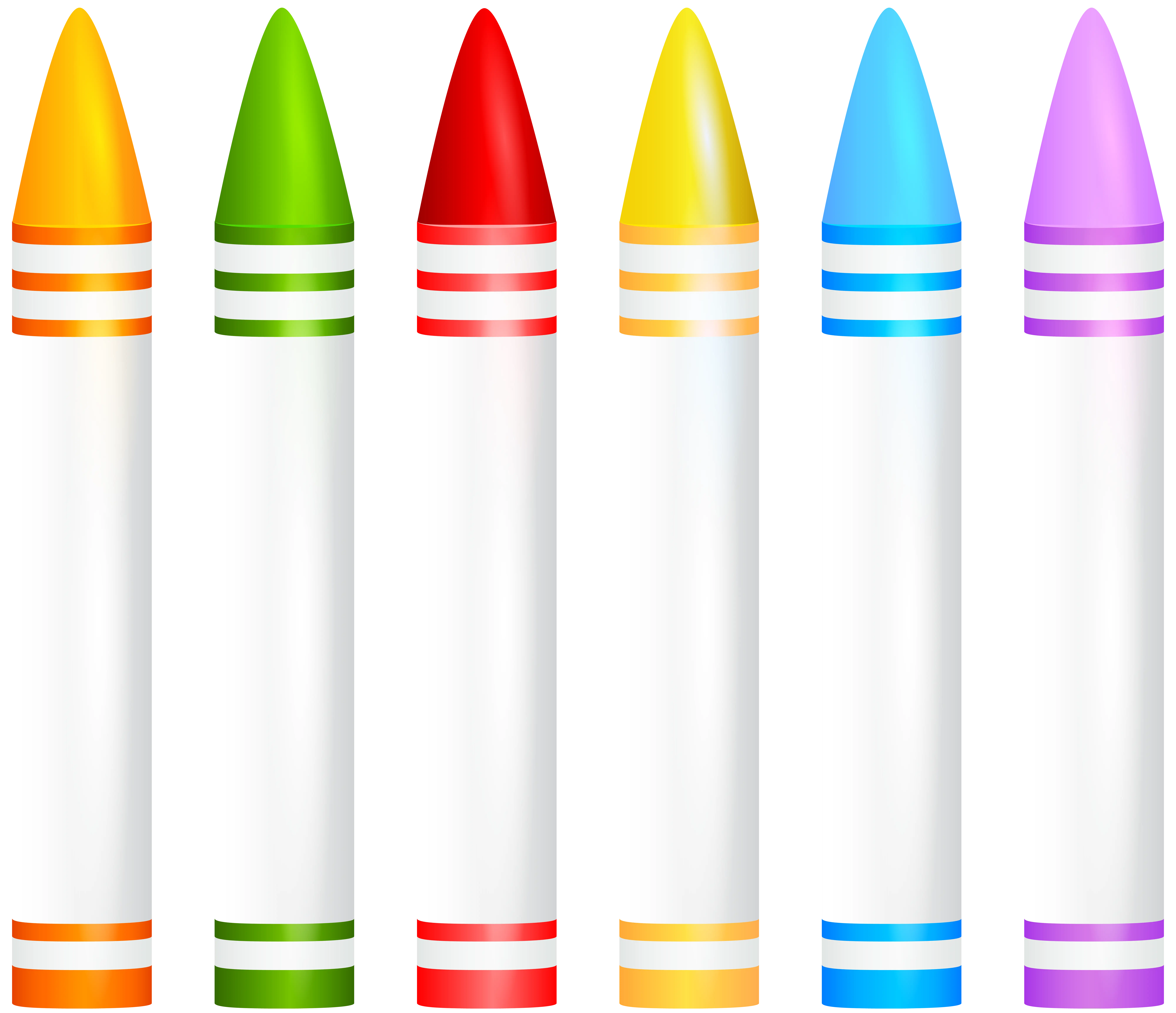 Colorful Crayons for Drawing and Art