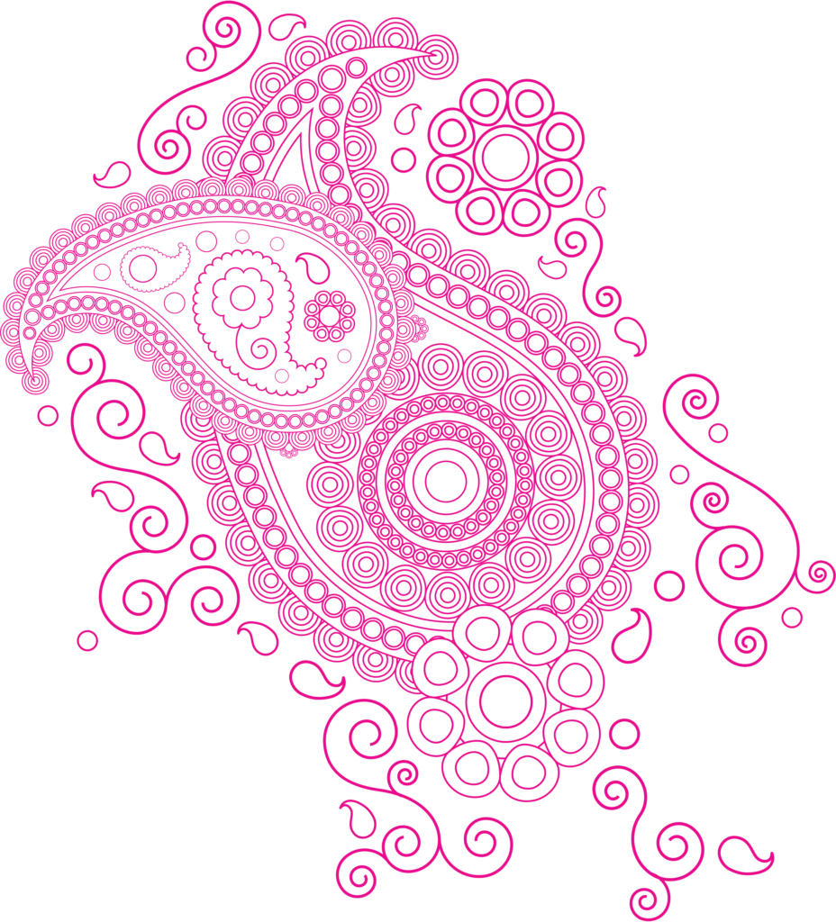 Intricate Pink Paisley Pattern Design