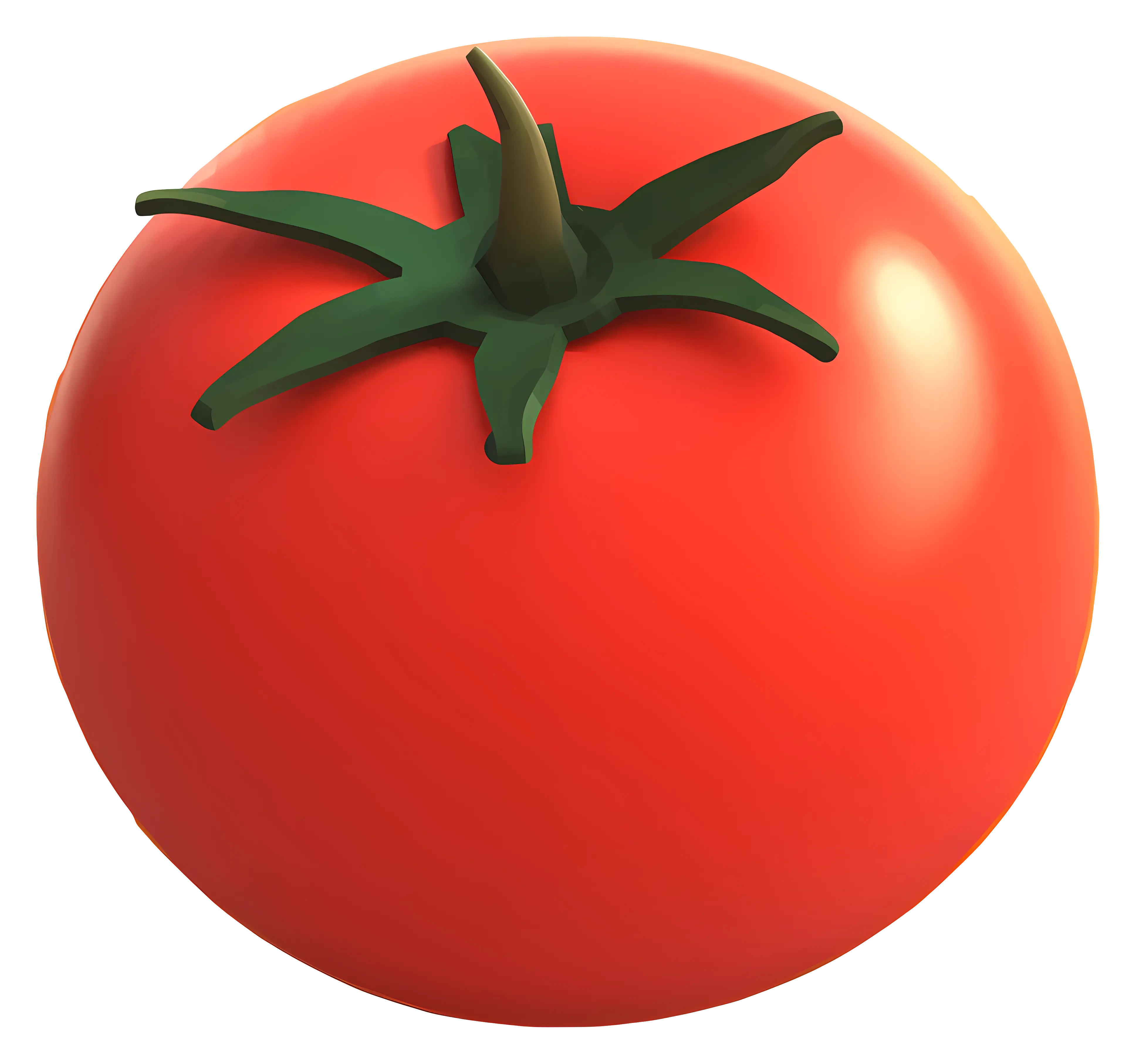Bright Red Tomato Illustration