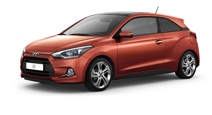 Orange Compact Hatchback Car