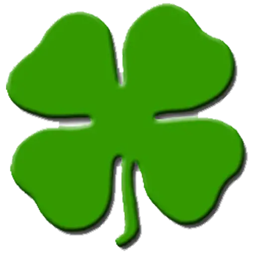 Lucky Green Four-Leaf Clover Symbol
