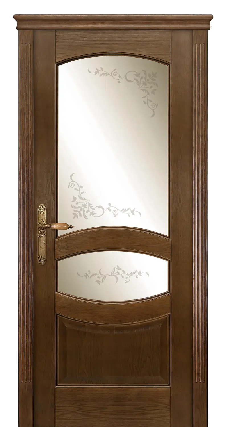 Elegant Wooden Door with Glass Panel
