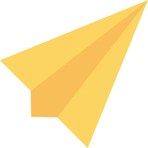 Yellow Paper Plane Illustration