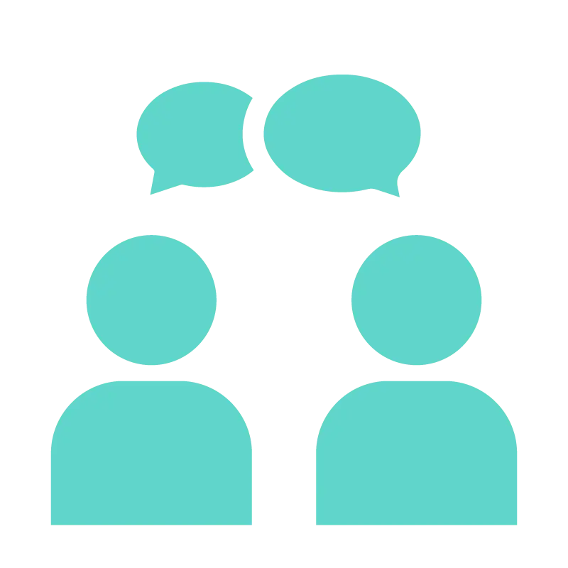 Simple Conversation Icon with Speech Bubbles