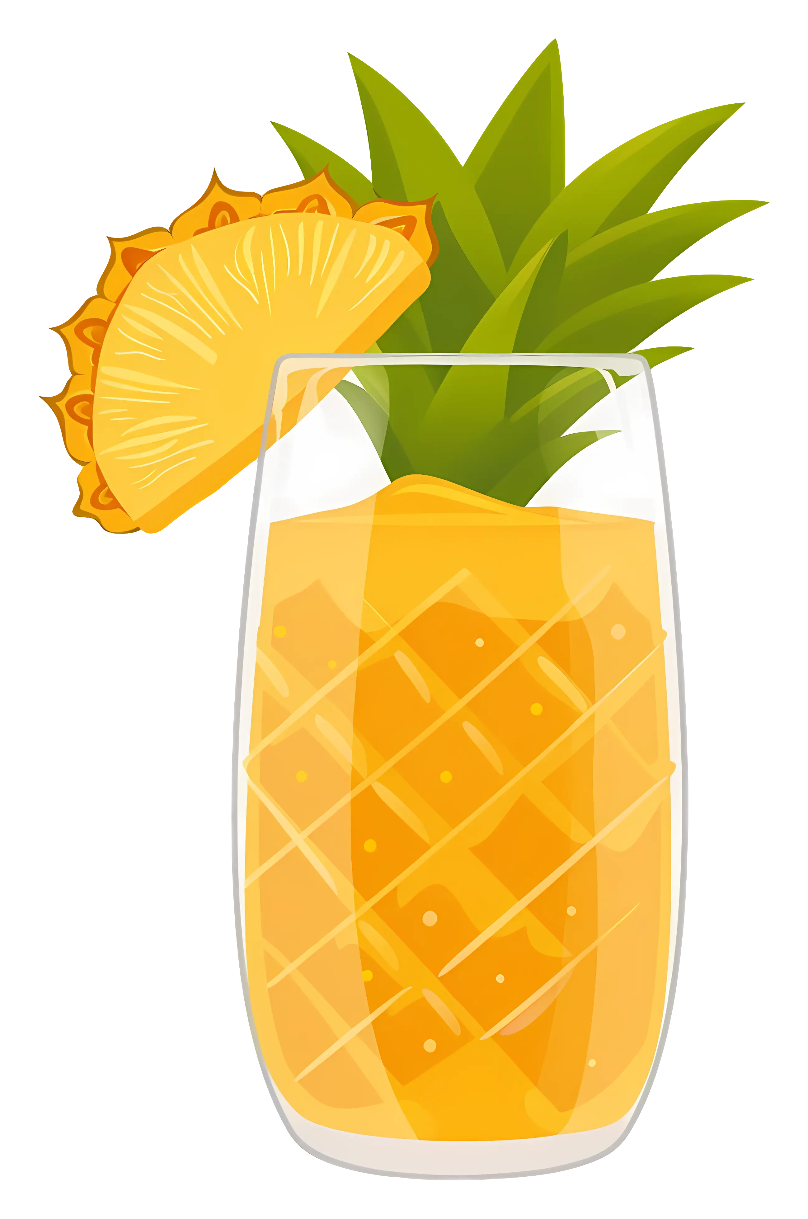 Pineapple Juice with Slice Garnish