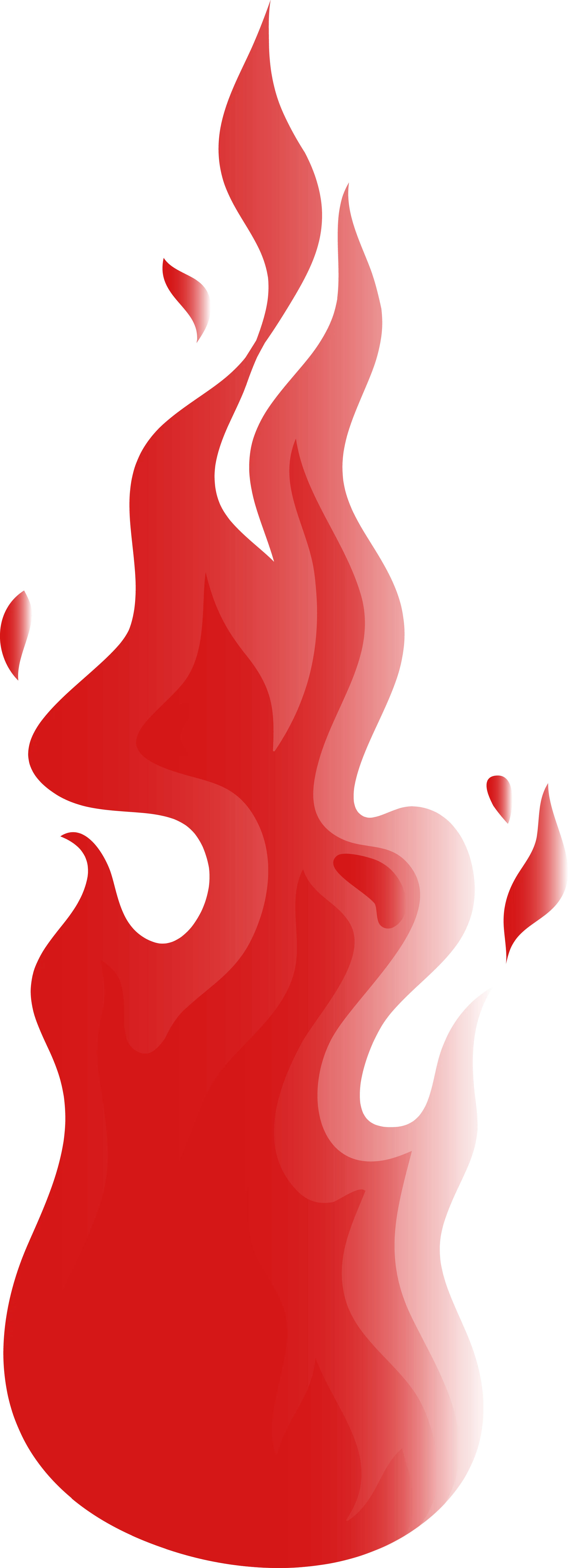 Wavy Red Flame Illustration